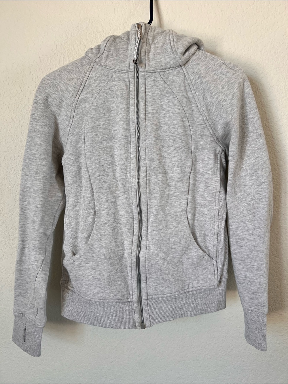 Gray Zip-Up Hoodie Jacket